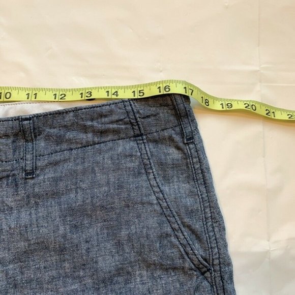 Levis Linen Blend Chino Shorts Mens 33 (34) Flat Front Beach Summer Outdoor Blue - Picture 9 of 12